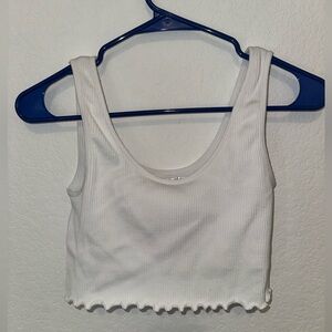 RIBBED WHITE TANK TOP